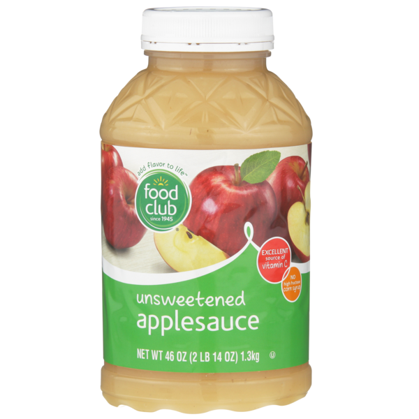 Canned Fruit & Applesauce Food Club Unsweetened Applesauce hero