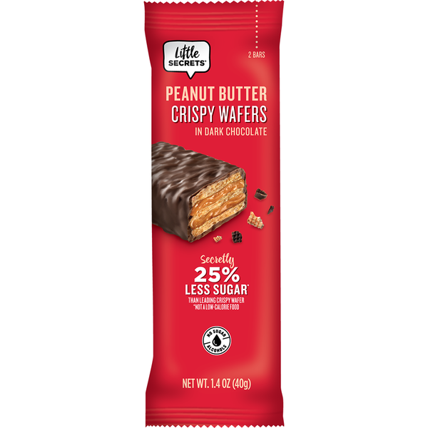 Candy & Chocolate Little Secrets Chocolates Peanut Butter Crispy Wafers in Dark Chocolate hero