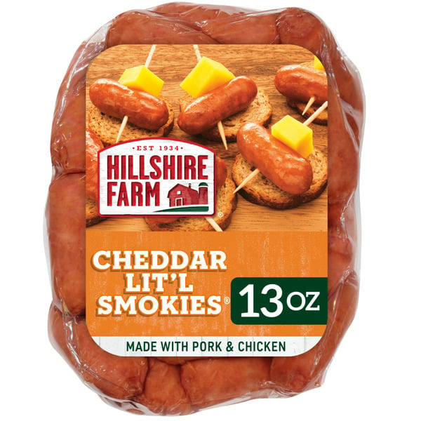 Hot Dogs, Bacon & Sausage Hillshire Farm Lit'l Cheddar Smoked Sausages hero