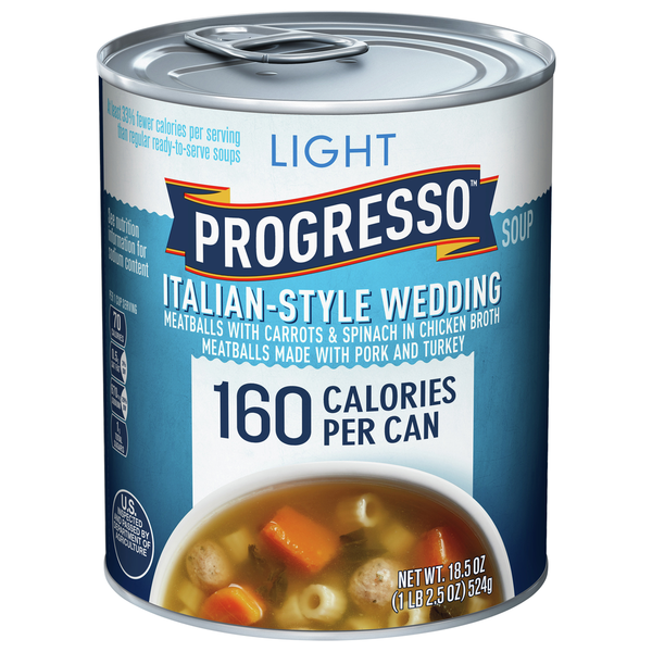 Prepared Soups & Salads Progresso Soup, Italian-Style Wedding, Light hero