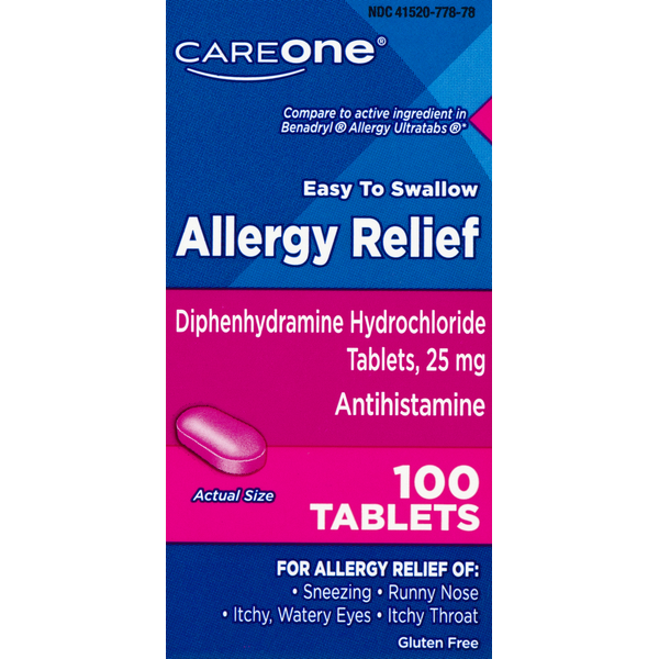 Cold, Flu & Allergy CareOne Allergy Relief Tablets 25 mg hero