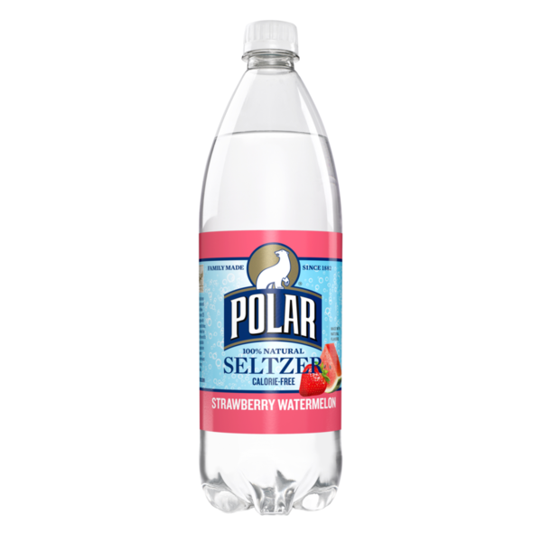 Water, Seltzer & Sparkling Water Polar Seltzer Strawberry Watermelon hero