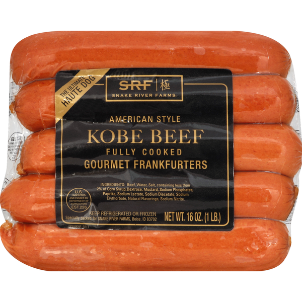 Hot Dogs, Bacon & Sausage Snake River Farms American Style Kobe Beef Franks hero