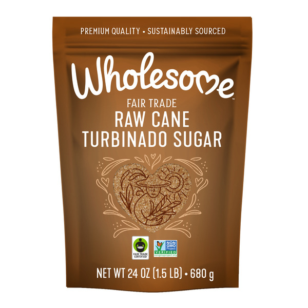 Baking Supplies & Decor Wholesome Natural Raw Cane Turbinado Sugar, Fair Trade, Non-GMO hero