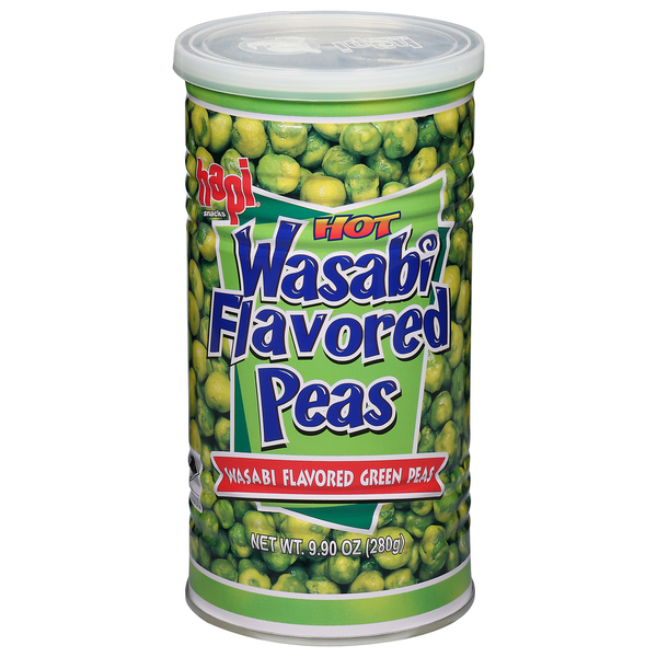 Asian Foods Hapi Snacks Green Peas, Hot, Wasabi Flavored hero