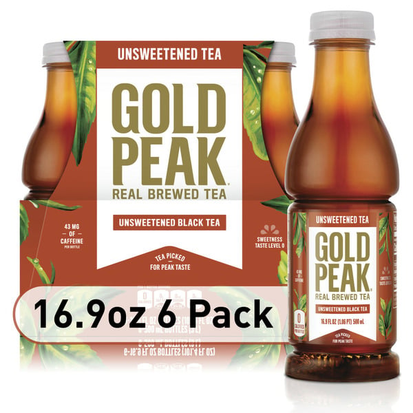 Tea Gold Peak Unsweetened Black Iced Tea Drink hero