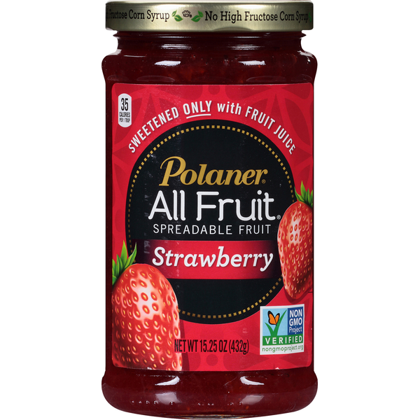 Spreads Polaner Gluten Free Strawberry Spreadable Fruit Strawberry Fruit Spread hero