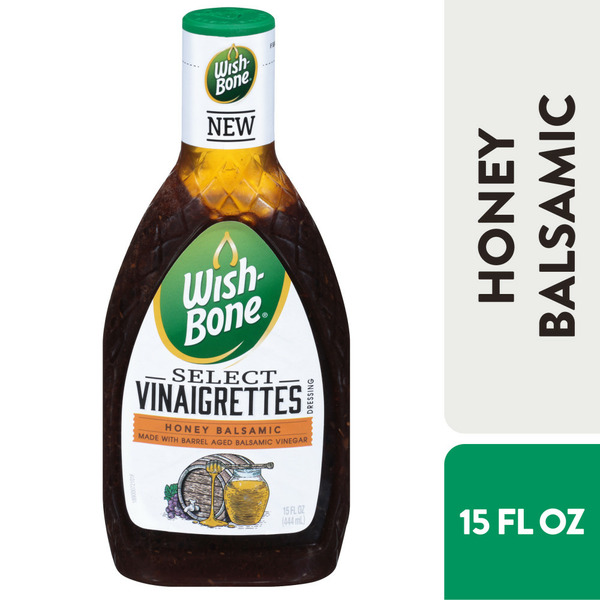 Salad Dressing & Toppings Wish-Bone Select Vinaigrettes Honey Balsamic Dressing hero