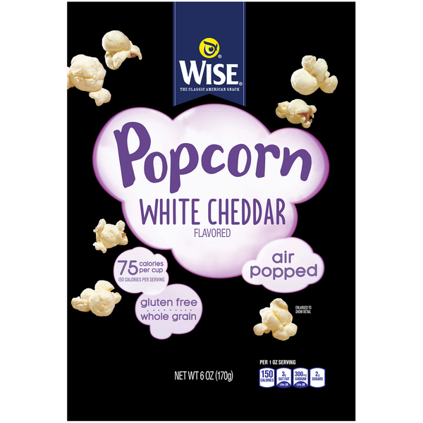 Popcorn & Jerky Wise White Cheddar Popcorn hero