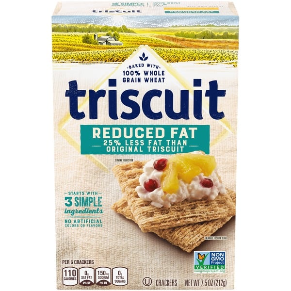 Crackers Triscuit Reduced Fat Crackers, Original Flavor, 1 Box hero