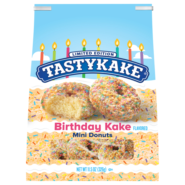 Bakery Desserts Tastykake Donuts, Birthday Kake Flavored, Mini hero