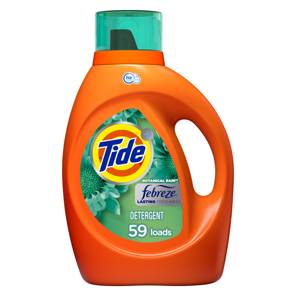 Dish Detergents Tide Plus Febreze Freshness Botanical Rain HE Turbo Clean Liquid Laundry Detergent hero