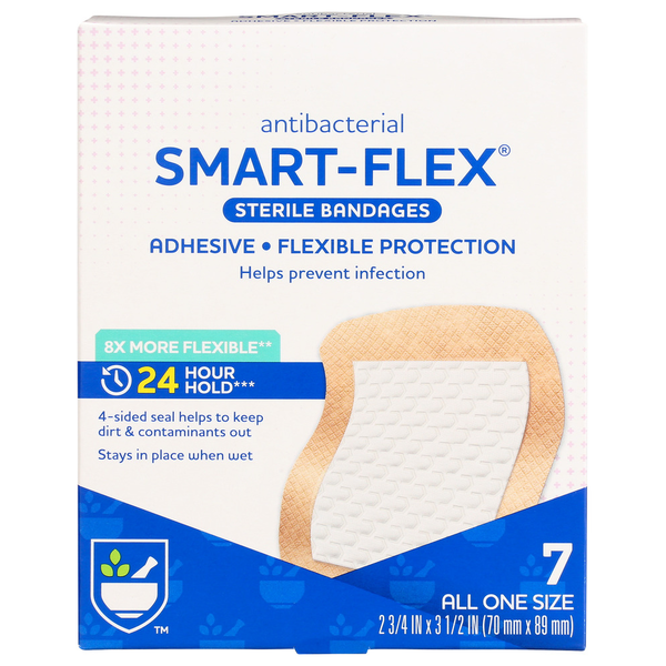 Rite Aid Antibacterial Smart-Flex Sterile Bandages, One Size, hero