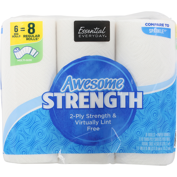 Paper Goods Essential Everyday Pare Towels, Awesome Strength, Big Roll, 2-Ply hero