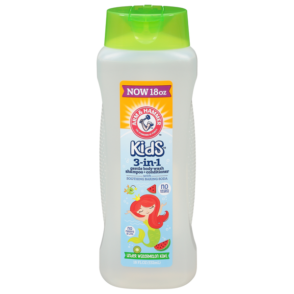 Body Lotions & Soap Arm & Hammer Body Wash Shampoo + Conditioner, Gentle, 3 in 1, Under Watermelon Kiwi hero