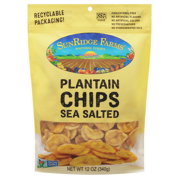 Chips & Pretzels SunRidge Farms Plantain Chips, Sea Salted hero