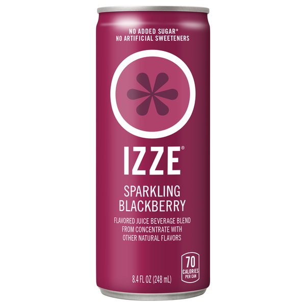 Soft Drinks IZZE Juice Beverage, Sparkling, Blackberry hero