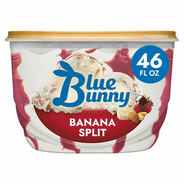 Ice Cream & Ice Blue Bunny Banana Split Frozen Dessert hero