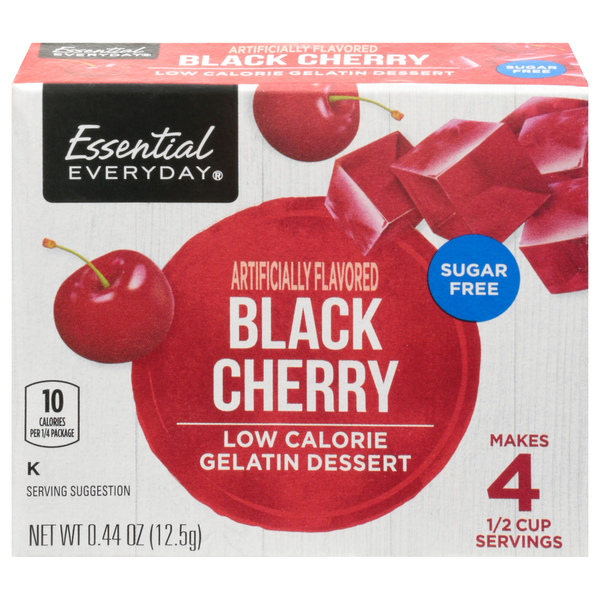 Doughs, Gelatins & Bake Mixes Essential Everyday Gelatin Dessert, Low Calorie, Black Cherry hero