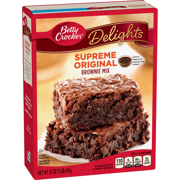 Baking Supplies & Decor Betty Crocker Delights Supreme Original Brownie Mix hero