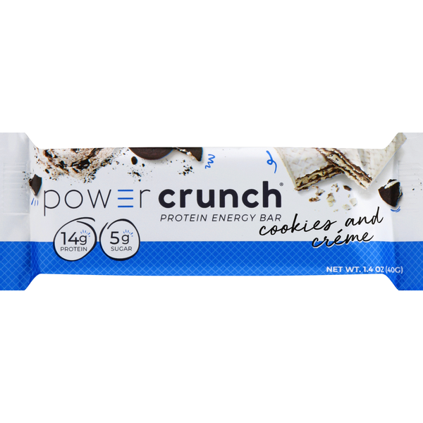 Protein & Nutritional Bars Power Crunch Energy Bar, Protein, Cookies & Creme, Original hero