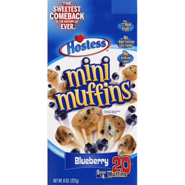 Breakfast Bakery Hostess Muffins, Mini, Blueberry hero