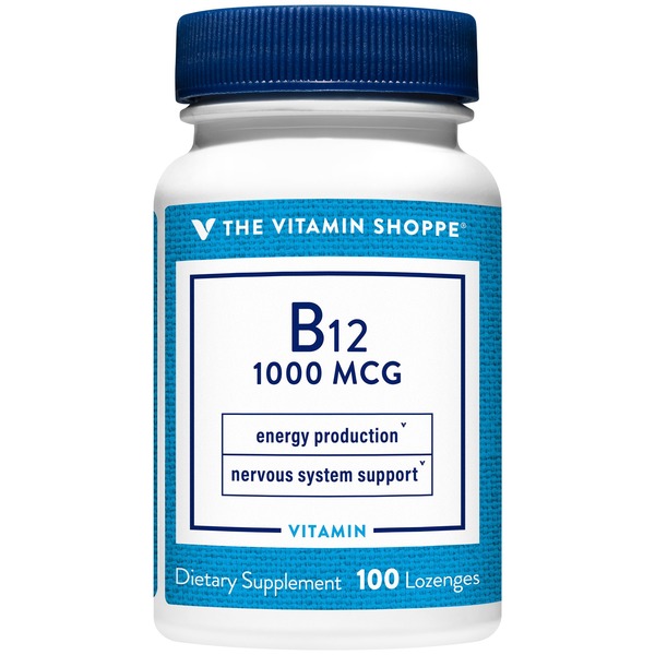 Vitamin B The Vitamin Shoppe Vitamin B12 - 1,000 MCG (100 Lozenges) hero