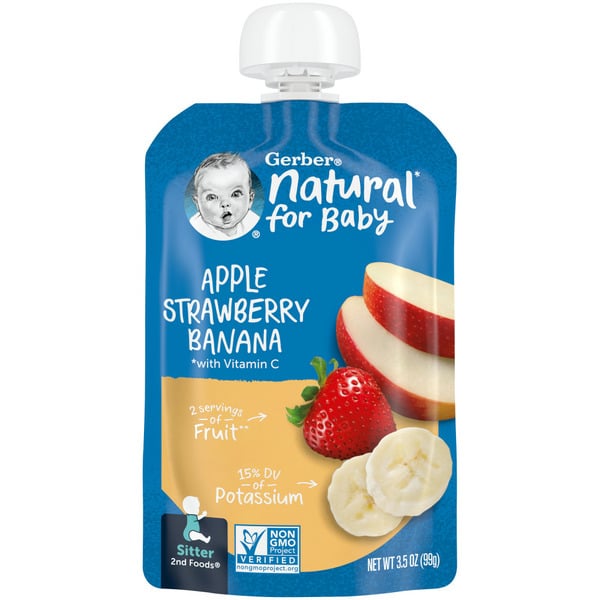 Baby Food & Formula Gerber Baby Food Apple Strawberry Banana Pouch hero