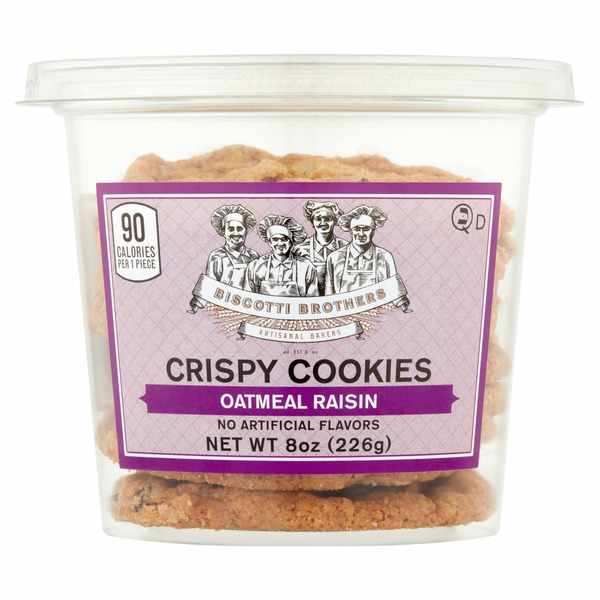 Biscotti Brothers Oatmeal Raisin Crispy Cookies hero