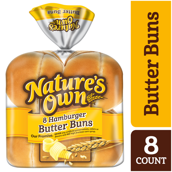 Buns & Rolls Nature's Own Hamburger Butter Buns hero