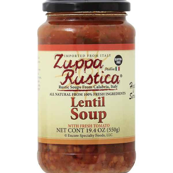 Soup, Broth & Bouillon Zuppa Rustica Lentil Soup, with Fresh Tomato hero