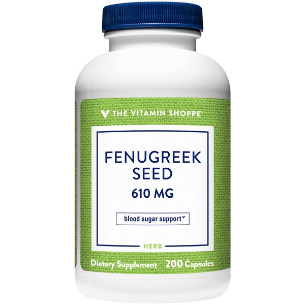 Herbs O-S The Vitamin Shoppe Fenugreek Seed - 610 MG (200 Capsules) hero