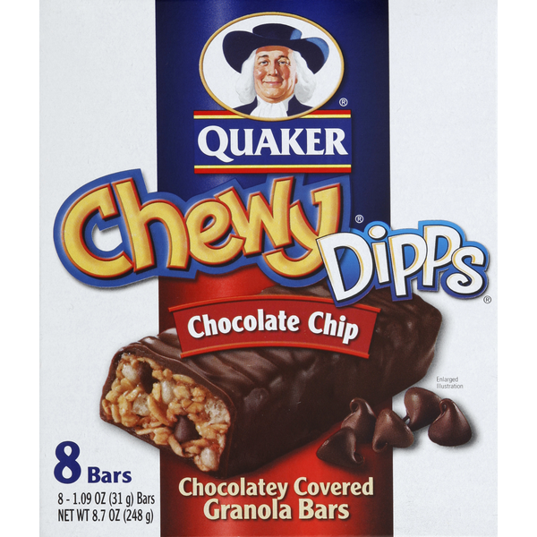 Energy & Granola Bars Quaker Granola Bars, Chocolatey Covered, Chocolate Chip hero