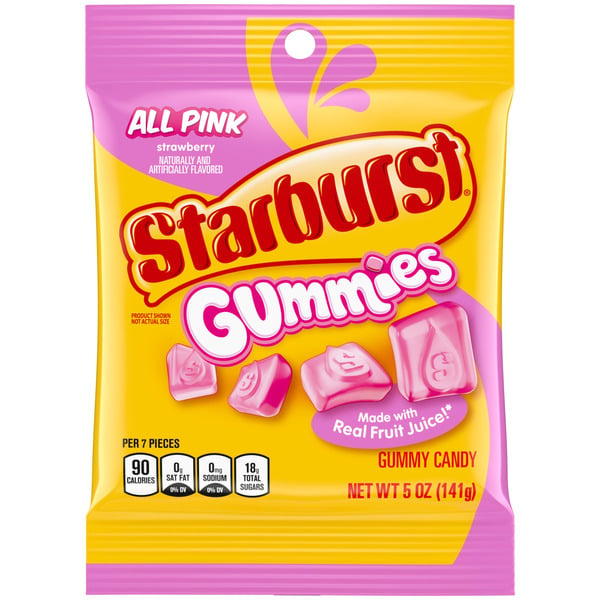 STARBURST Gummies All Pink Gummy Candy Bag hero