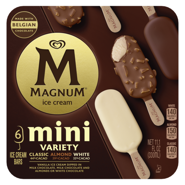 Ice Cream & Ice Magnum Mini Ice Cream Bars Classic Almond White hero