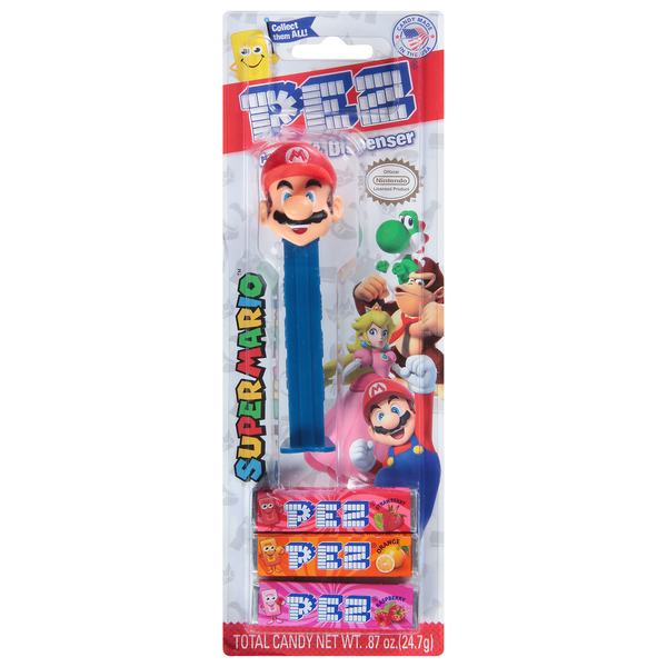 Food Storage PEZ Candy & Dispenser, Strawberry/Orange/Raspberry hero