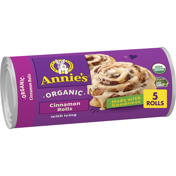 Doughs, Gelatins & Bake Mixes Annie's Organic Refrigerated Cinnamon Rolls Dough with Icing hero