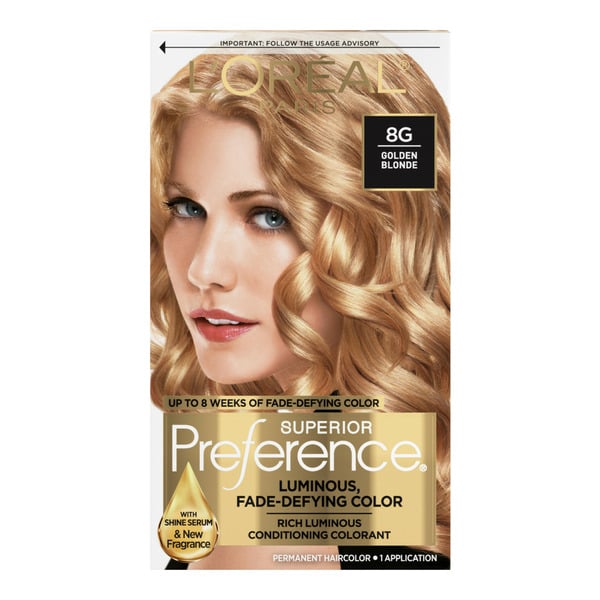 Hair Care L'Oreal Permanent Hair Color, 8G Golden Blonde hero