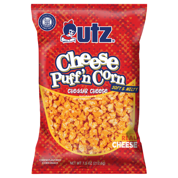 Chips & Pretzels Utz Puff'n Corn Hulless Cheddar Cheese hero