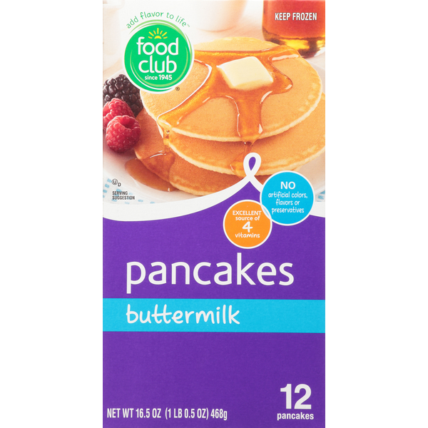 Frozen Breakfast Food Club Pancakes, Buttermilk hero