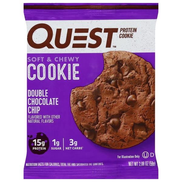 Energy & Granola Bars Quest Protein Cookie, Double Chocolate Chip, Soft & Chewy hero