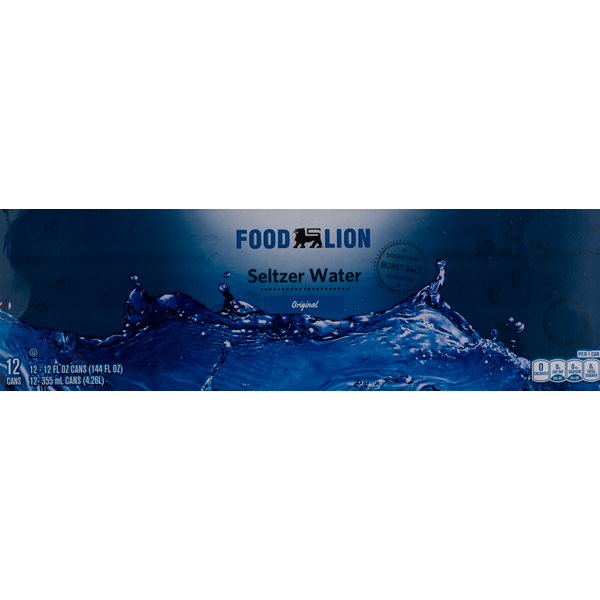 Water, Seltzer & Sparkling Water Food Lion Seltzer Water, Original hero