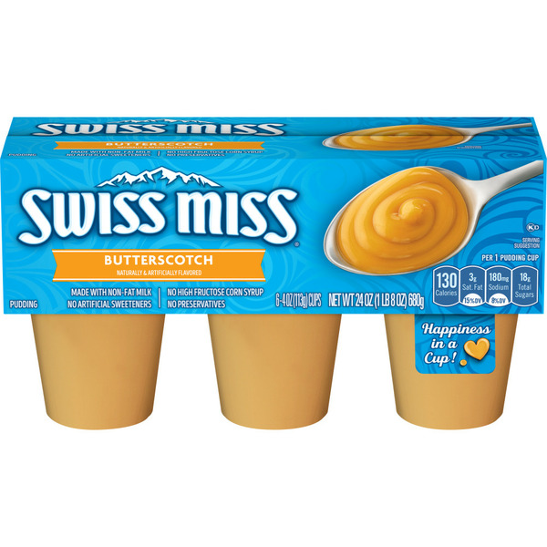 Refrigerated Pudding & Desserts Swiss Miss Butterscotch Flavored Pudding hero