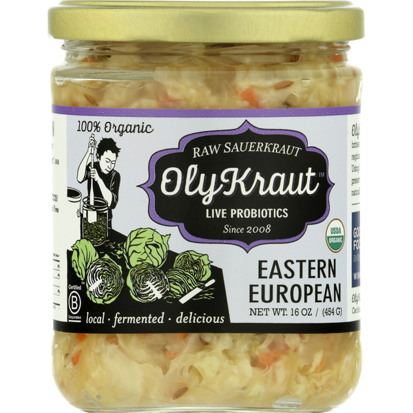 Pickled Goods & Olives OlyKraut Raw Sauerkraut, Eastern European hero