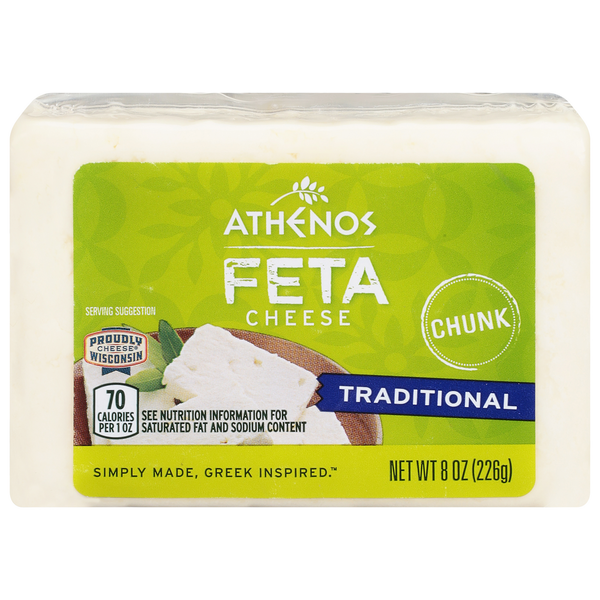 Packaged Cheese Athenos Traditional Feta Cheese Chunk hero