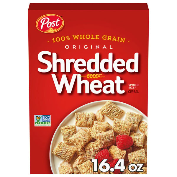 Cereal Post Shredded Wheat Whole Grain Breakfast Cereal, Excellent Source of Fiber hero