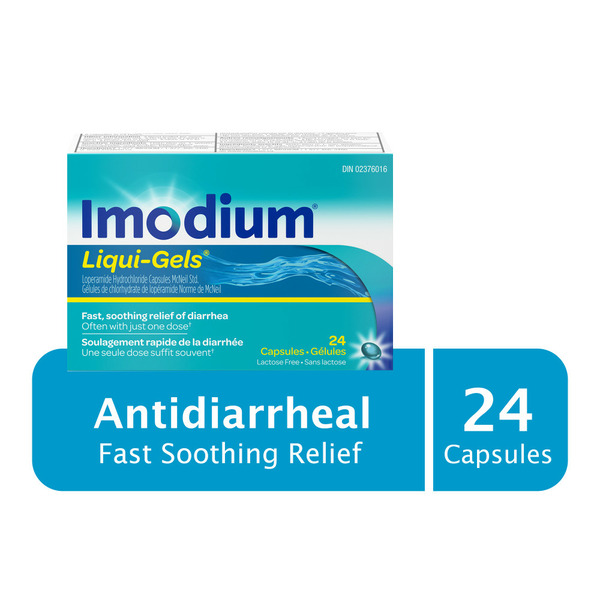 Muscles, Joints & Pain Relief IMODIUM Diarrhea Relief Loperamide Hydrochloride Liqui-Gel Capsules hero