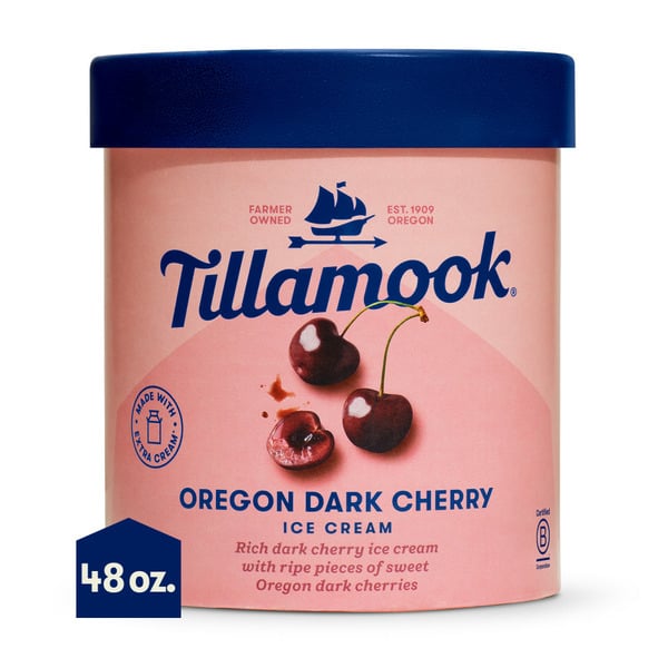 Tillamook Oregon Dark Cherry Ice Cream hero