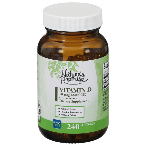 Vitamins & Supplements Nature's Promise Vitamin D Dietary Supplement hero