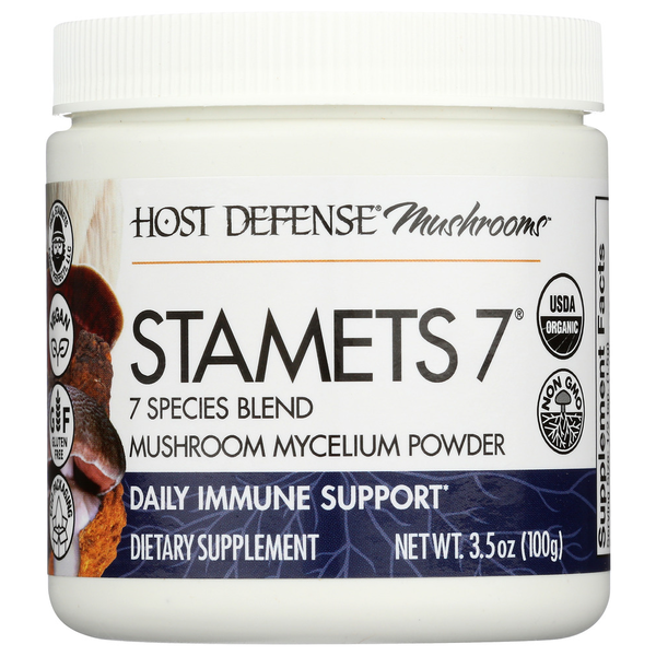 Vitamins & Supplements Host Defense Stamets 7 Mushroom Mycelium Powder - 100 G hero